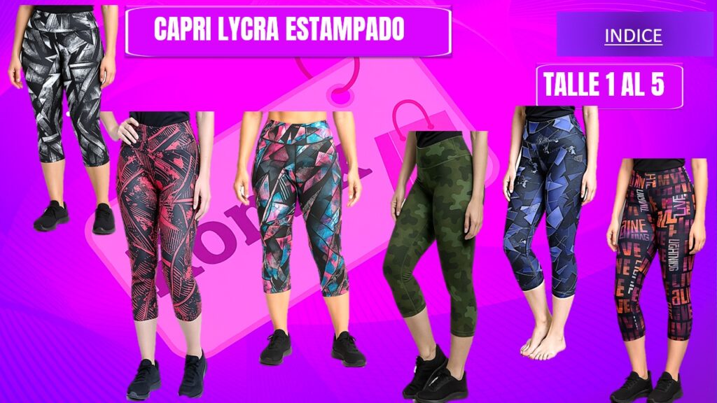 Capri Lycra estampado Por Mayor – Mayorista