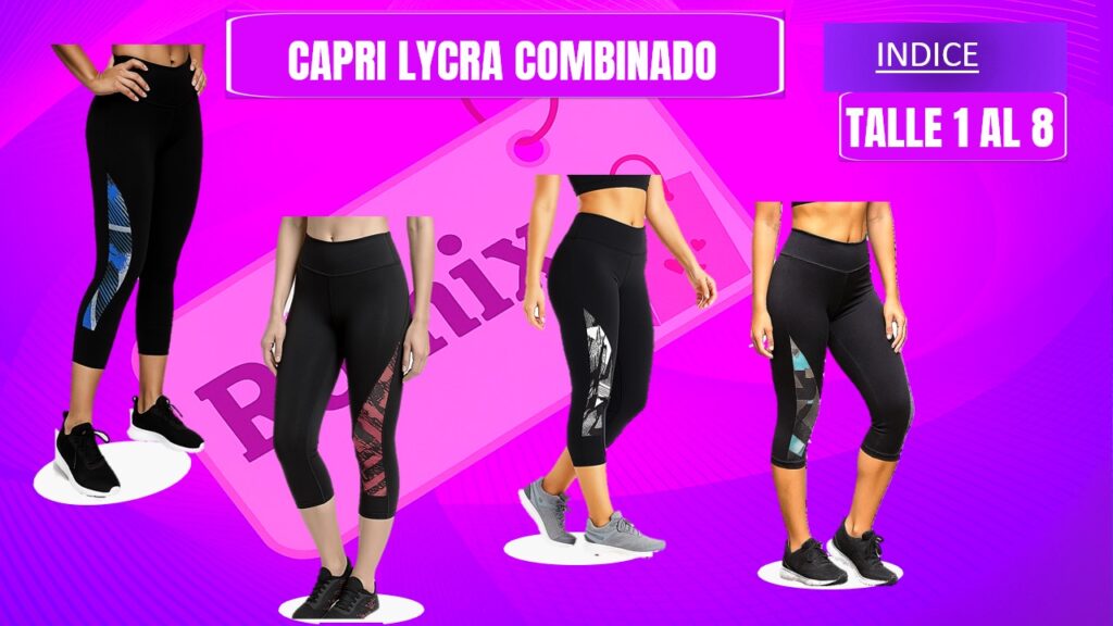 Capri Lycra combinado Por Mayor – Mayorista