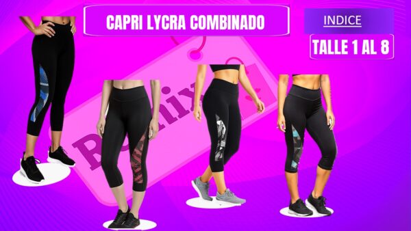 Capri Lycra combinado Por Mayor – Mayorista