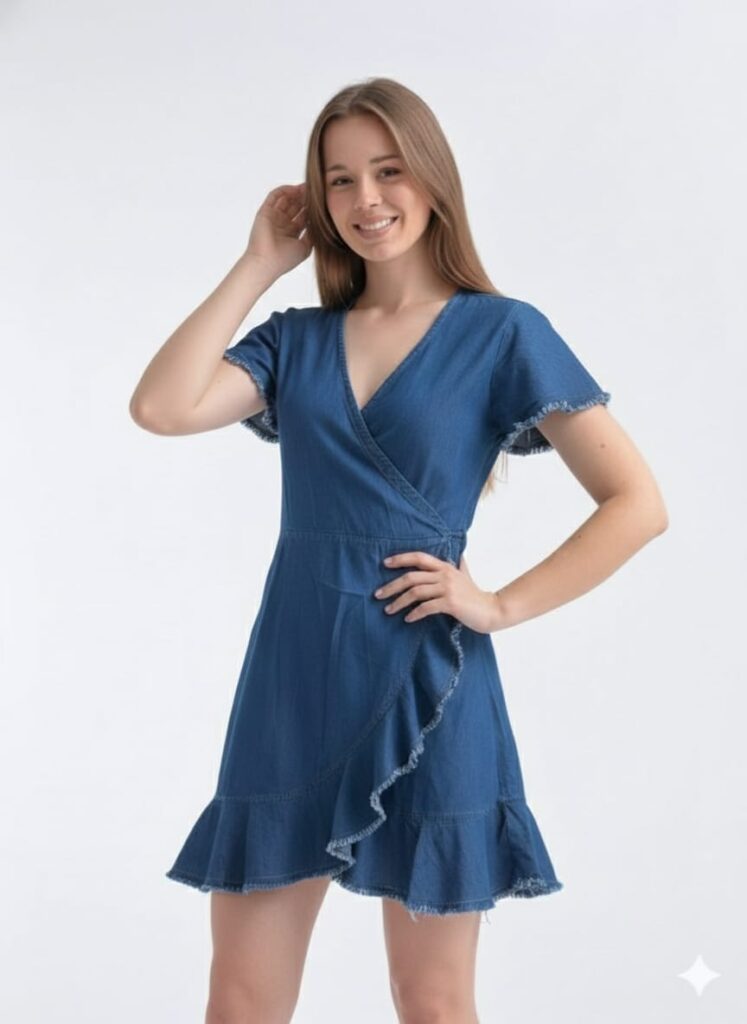 Vestido con volado Por Mayor – Mayorista