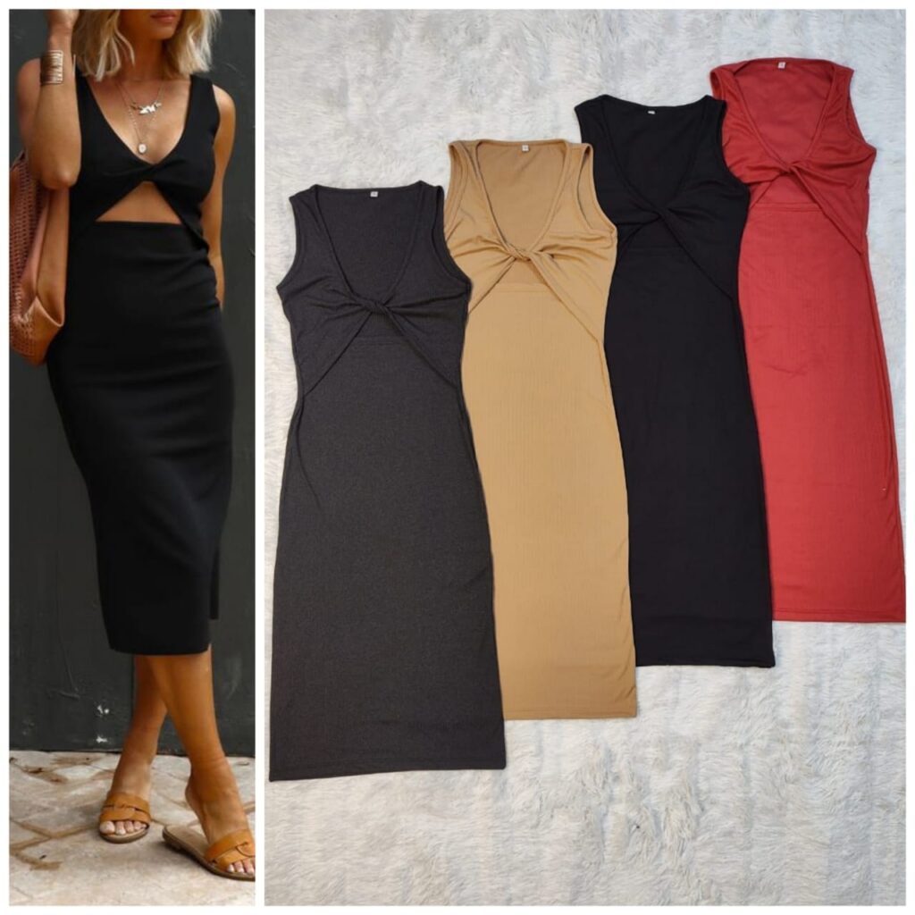 Vestido elegante con cruce Por Mayor – Mayorista