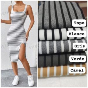 Vestido rayado Por Mayor – Mayorista