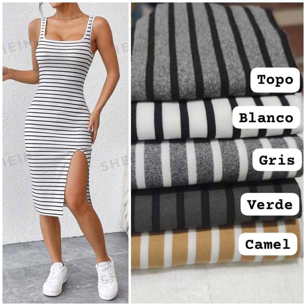 Vestido rayado Por Mayor – Mayorista: imagen 1